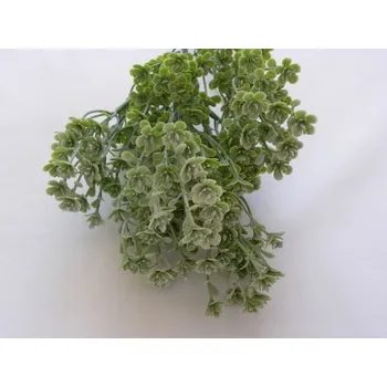 umělá květina zeleň s kulatými lístky světlá