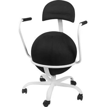 Jídelní židle Balónová židle AIR SEATING A1+ černá Výška balónové židle: large XXL od 191 cm, Barva rámu: bílá s područky a čalouněným balónem