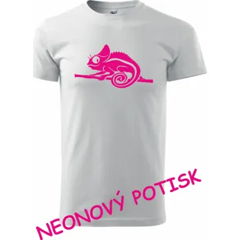 Chlapecké oblečení ON-DESIGN Dětské tričko s CHAMELEONEM Velikost: 110 cm/4 roky, Barva: bílá