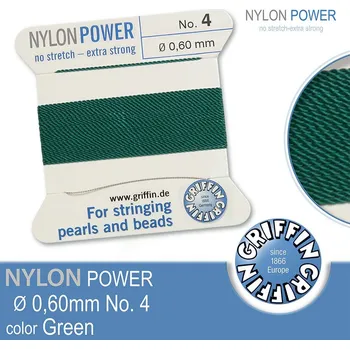 Nit NYLON Power velmi pevná nit GRIFFIN síla nitě 0,60mm barva Green