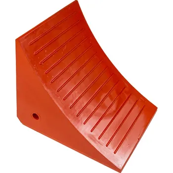 Zajišťovací klín kola Červený plastový zakládací klín pod kola UC1210 - délka 43,5 cm, šířka 37 cm, výška 37,5 cm - 85632144