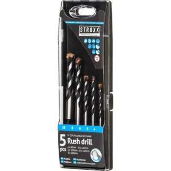 Gola sada Sada univerzálních vrtáků STROXX 1/4", 5ks Ø 4,5,6,8 10mm