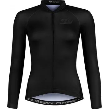 cyklistický dres Dres Force Pure dámské dlouhý černá M