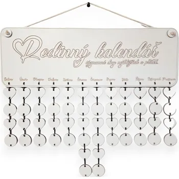Party dekorace VypálímTi.cz Kreativní rodinný kalendář - UNI 45cm