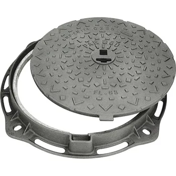 Kanalizační potrubí Parkovací litinový poklop PAR 850 R - C250, s kruhovým rámem