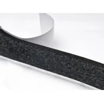 Zip Suchý zip samolepící, 20 mm černý, smyčky