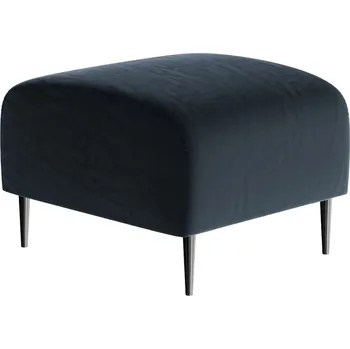 Taburet Tmavě modrá sametová podnožka Ghado Shel