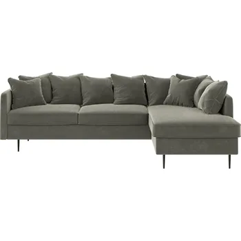 Pohovka Ghado Sametová rohová pohovka Esme 255 cm, pravá