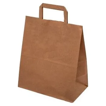 Dárková taška Papírová taška hnědá/ bílá 25x11x32cm 300ks