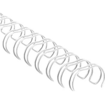 Vázací hřbet Drátěné hřbety 2:1, 22 mm, bílé, 60ks