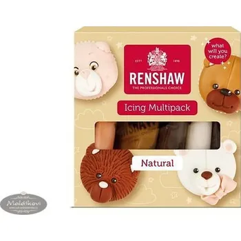 Čokoláda Renshaw Barevný rolovaný fondán sada 5 barev - Natural - 5x100 g