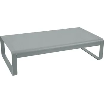 Zahradní stůl Popelově šedý hliníkový zahradní konferenční stolek Fermob Bellevie 138 x 80 cm