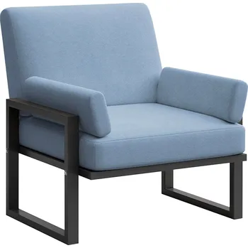 Modré zahradní křeslo MESONICA Soledo s antracitovou podnoží