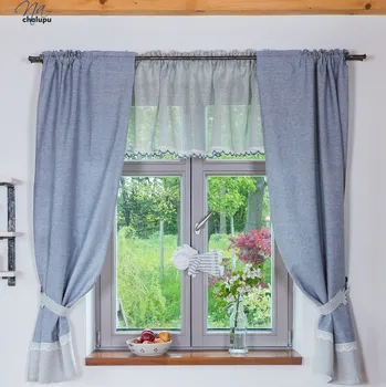 Závěs Na-lnu.cz Lněné závěsy šedá melange a proužky s krajkou Rozměr (šířka/výška): 2x závěs 70/160cm