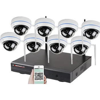 Kompletní kamerový systém Bezdrátový 8 kamerový set WiFi IP PRO WIP8-304C 5MPx, CZ menu