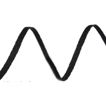 Bavlněná šňůra - pertle šíře 3 mm černá