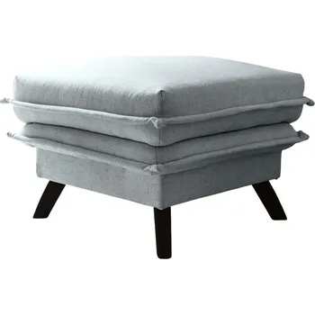 Taburet Světle šedá čalouněná podnožka Miuform Charming Charlie 60 x 60 cm