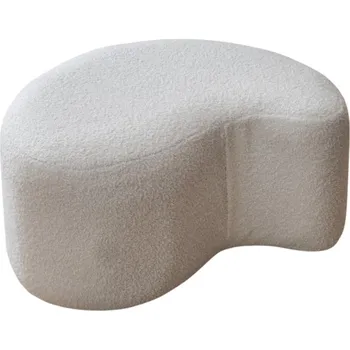 Taburet Krémově bílý čalouněný taburet Miuform Miuf 64 x 68 cm