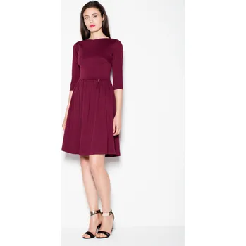 Dámské oblečení Dámské šaty VT079 Vínová - Venaton vínová S