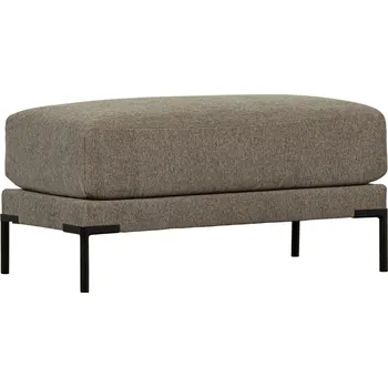 Taburet WOOOD Šedo hnědá látková podnožka Coulee 100 x 50 cm