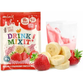 Mixit Proteinový Drink Mixit – Banán & Jahoda (6 ks)