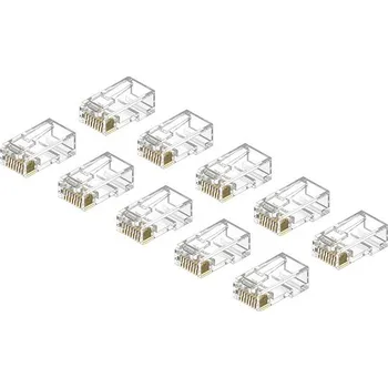 Datový kabel AlzaPower Patch CAT6 UTP RJ45 8p8c nestíněný skládaný na lícnu (lanko) 10-pack