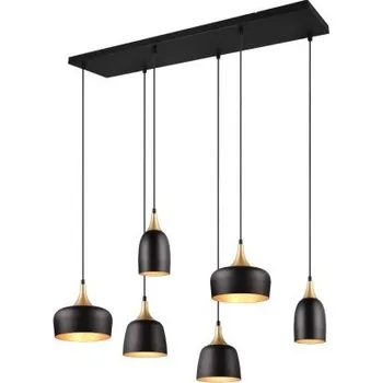 Trio 310500632 závěsné svítidlo Chiraz 6x25W | E14 | IP20 - výškově nastavitelné, matně černě + Sada inteligentní žárovky E14 s dálkovým ovladačem - RGB, WiZ