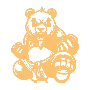 Samolepící dekorace SAMOLEPKA Panda 012 pravá Kung Fu bojovník (08 - béžová) NA AUTO, NÁLEPKA, FÓLIE, POLEP, TUNING, VLASTNÍ TEXT, TISK, AUTOSAMOLEPKY.cz, POLEPY, OBRÁZEK, LOGO, SAMOLEPKY