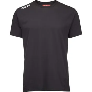 Pánské tričko Triko CCM Team Premium Essential Tee SR, Senior, XL, černá CCM