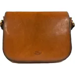 KATANA crossbody kožená kabelka s klopou koňaková 82802-10