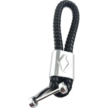 Kožená smart klíčenka RENAULT s logem a kroužkem z nerezové oceli