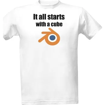 Tričko s potiskem Cube Blender pánské