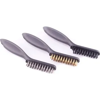 Drátěný kartáč Kartáč ocelový, mosazný, nylon, 22cm, 3ks