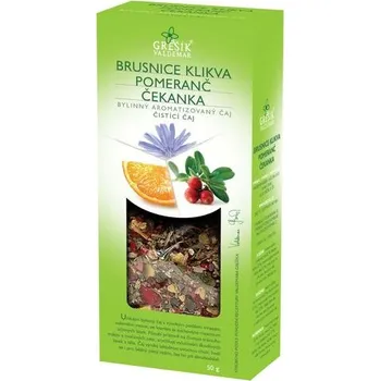 Čaj Valdemar Grešík Brusnice klikva & Pomeranč & Čekanka bylinný sypaný čaj