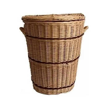 Koš na prádlo Proutěný koš na prádlo půlkulatý větší