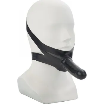 Dildo Připínací dildo na bradu z latexu Accomodator