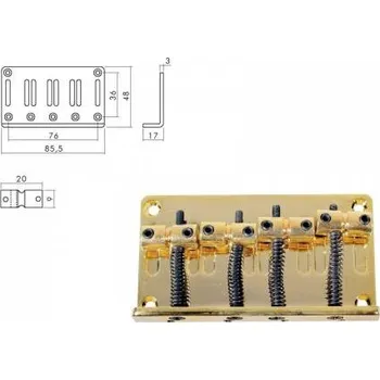 Příslušenství pro strunný nástroj Boston BB-134-G, Kobylka a struník Jocker/puncher bass
