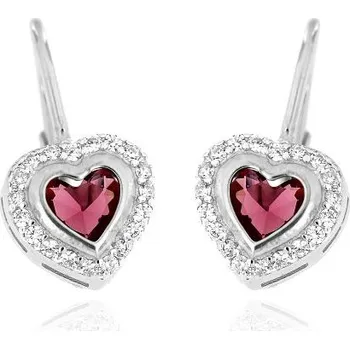 Náušnice Zlatnictví U Kostela Dámské náušnice červená srdíčka 728č 820000062