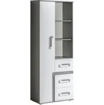 Skříň kombinovaná ORAKI IV, antracit/bílá +možnost VÝNOSU + vyzvednutí ZDARMA