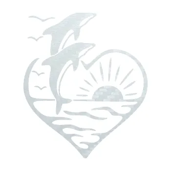 Samolepící dekorace SAMOLEPKA Delfíni 002 pravá západ slunce (51 - 3D karbon bílý) NA AUTO, NÁLEPKA, FÓLIE, POLEP, TUNING, VLASTNÍ TEXT, TISK, AUTOSAMOLEPKY.cz, POLEPY, OBRÁZEK, LOGO, SAMOLEPKY