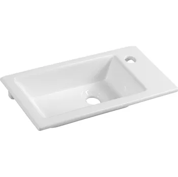 Umyvadlo Aqualine ZUNO 50 keramické umývátko nábytkové 50x25cm, bílá 9050