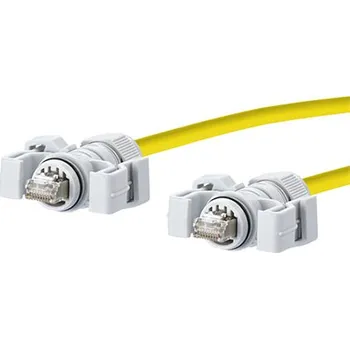 Síťový kabel METZ CONNECT E-DAT Průmyslový S/FTP patchkabel, IP67 V.6 (RJ45) - IP67 V.6 (RJ45), 5m (141N113K13K50) - 21.16.8972