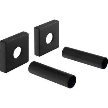 rozdělovač topení Sapho Set krycích rozet hranatých, černá mat CP815B