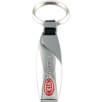 Přívěšek na klíče oválný KIA kovový, včetně kroužku na klíče