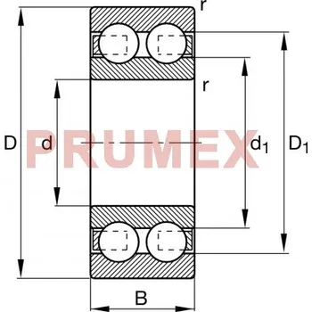 CODEX 4206-2RS kuličkové ložisko