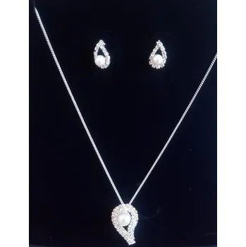 Náramek Souprava perlového náhrdelníku a náušnic