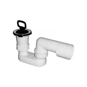 Sifon Sifon E vaničkový 90 nerezový se zátkou 1"1/2, DN 40/50