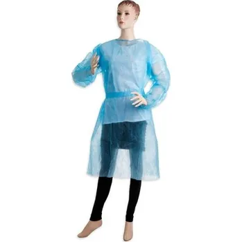 PROFOD PD-GOWN-B / Jednorázový návštěvnický plášť - modrá 115x137 cm