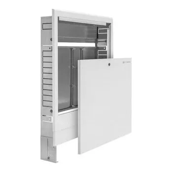 rozdělovač topení KAN 350 x 560 x 110-165 mm kovová vestavná skříň pro rozdělovače