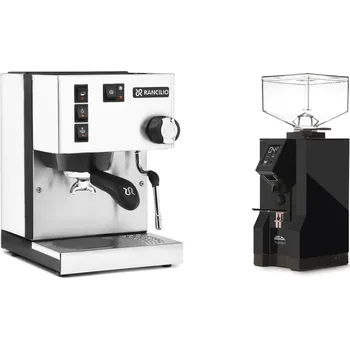 Kávovar Rancilio Silvia E, white + Eureka Mignon Turbo, BL black
